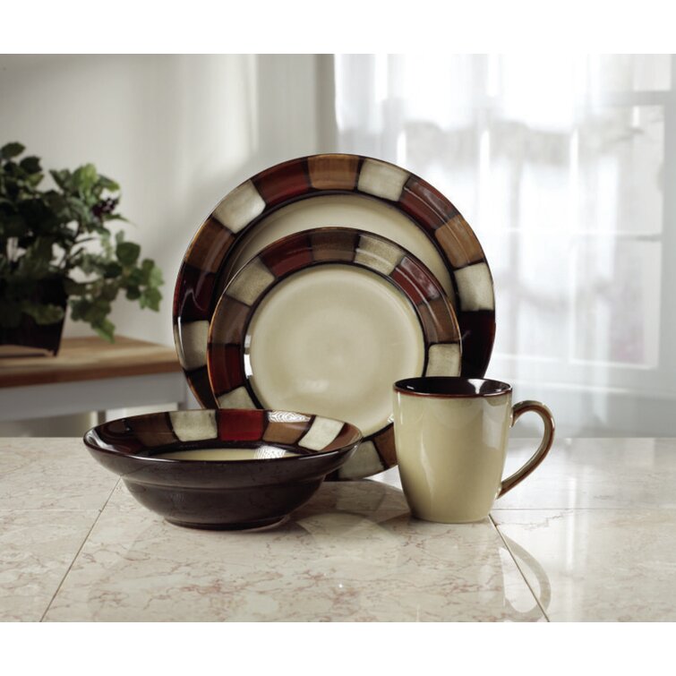 Pfaltzgraff Taos 16-Piece Stoneware Dinnerware Set, Service for 4